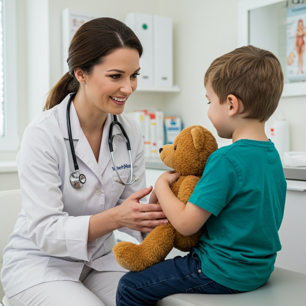 Doctor with a child patient
